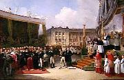 Jean de Beaumetz Inauguration du monument a la memoire de Louis XVI oil